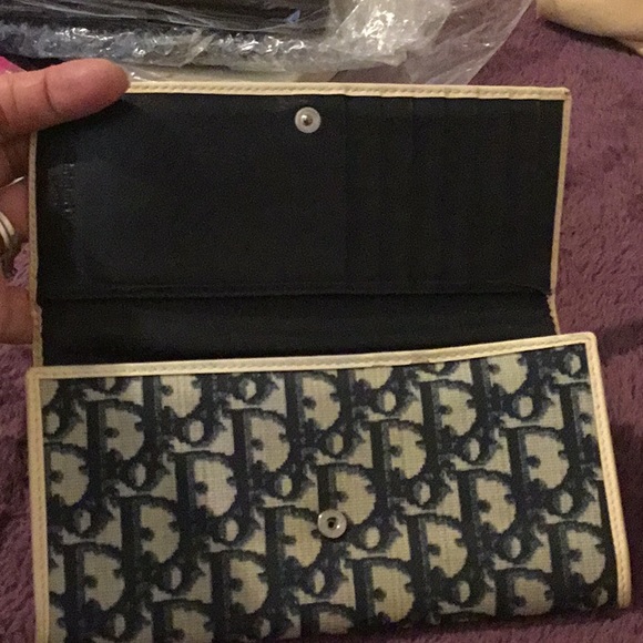 Authentic Christian Dior Trotter Continental PVC/Leather Wallet & Box - Picture 14 of 16